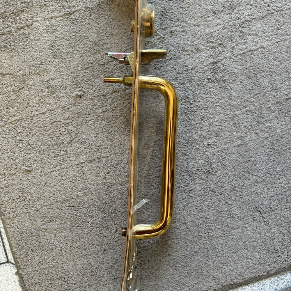 SCHLAGE FRONT DOOR LOCK - (Model # E51P) - MURCHISON BRASS - (exterior side)